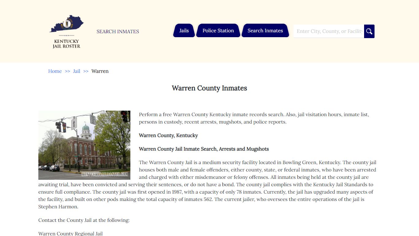 Warren County Inmates - Jail Roster Search