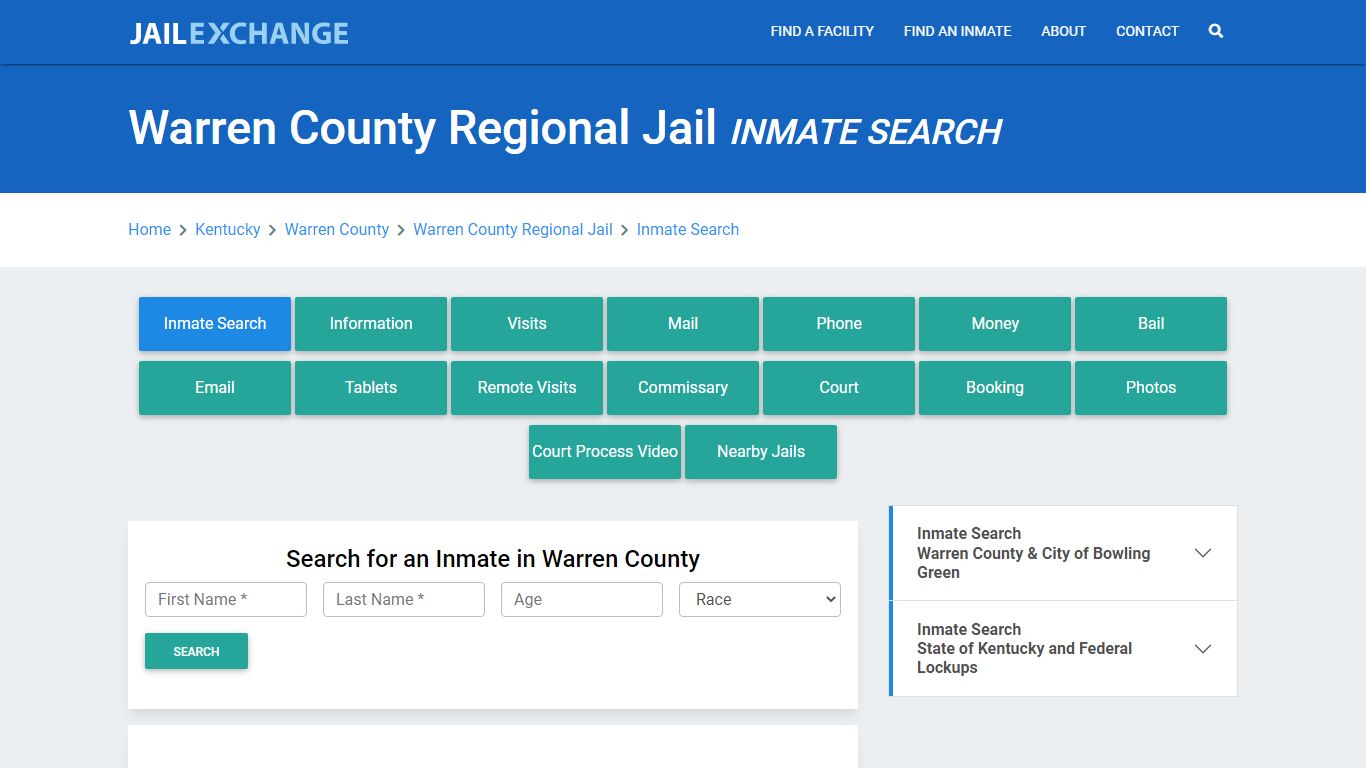 Warren County Regional Jail, KY Inmate Search: Roster & Mugshots